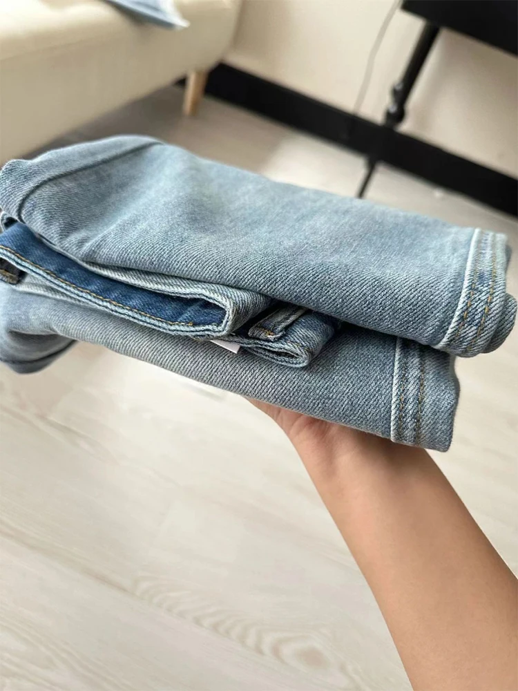 Women Blue Y2k Jeans Harajuku Japanese 2000s Style Baggy Denim Trousers Oversize Jean Pants Vintage Trashy Fashion Clothes 2024