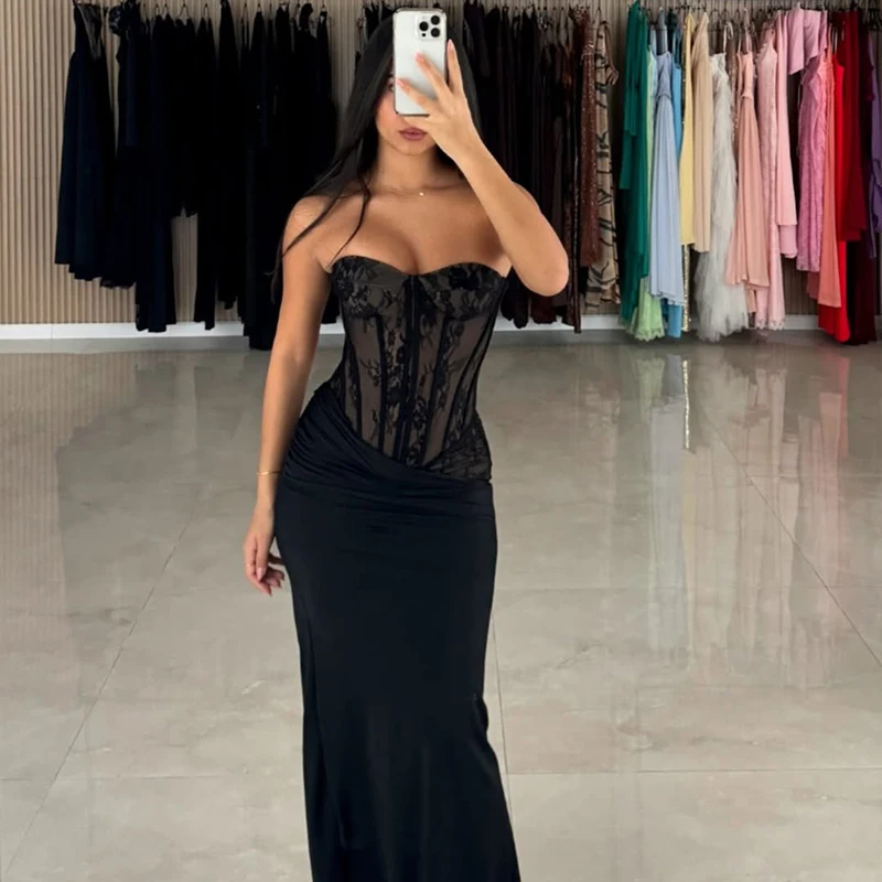 Thinyfull 2026 Sexy Mermaid Prom Dresses Women Sweetheart Lace Evening Dress Formal Night Cocktail Party Prom Gowns Customized image 2