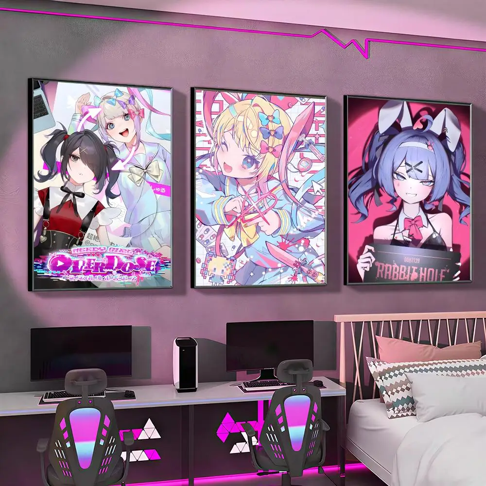 N-Needy Streamer OverloadS Anime Poster Versatile HD Waterproof Wall Art Self-Adhesive Decor for Any Space Ideal Gift