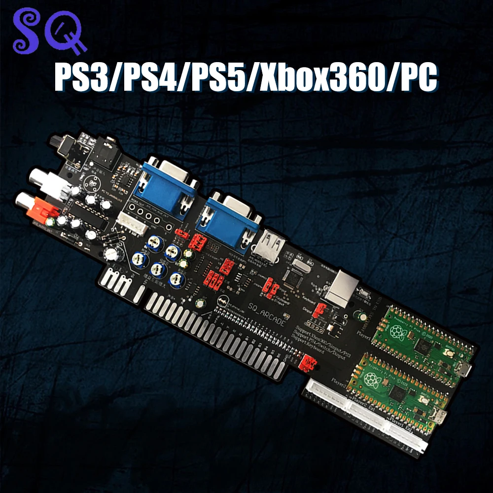 Arcade JAMMA JVS to PC/PS4/PS5/Xbox360/NSwitch LCD Cabinet Pico MiSTer Fpga CRT Emudriver 2-in-1 Conversion Board Xinput Dinput