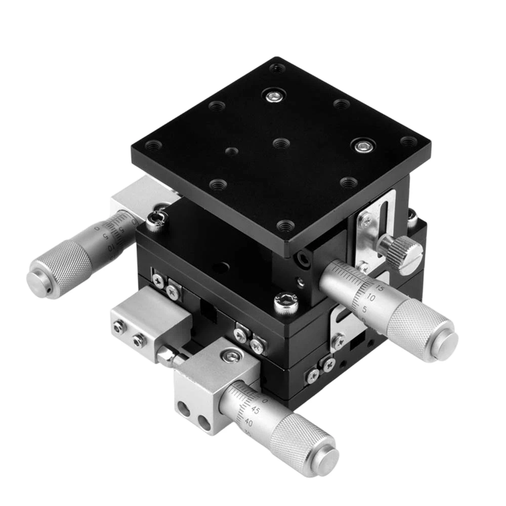 Black Manual Positioning Platform High Performance Tuning Platform Optical Tuning Stage Aluminum Alloy Construction