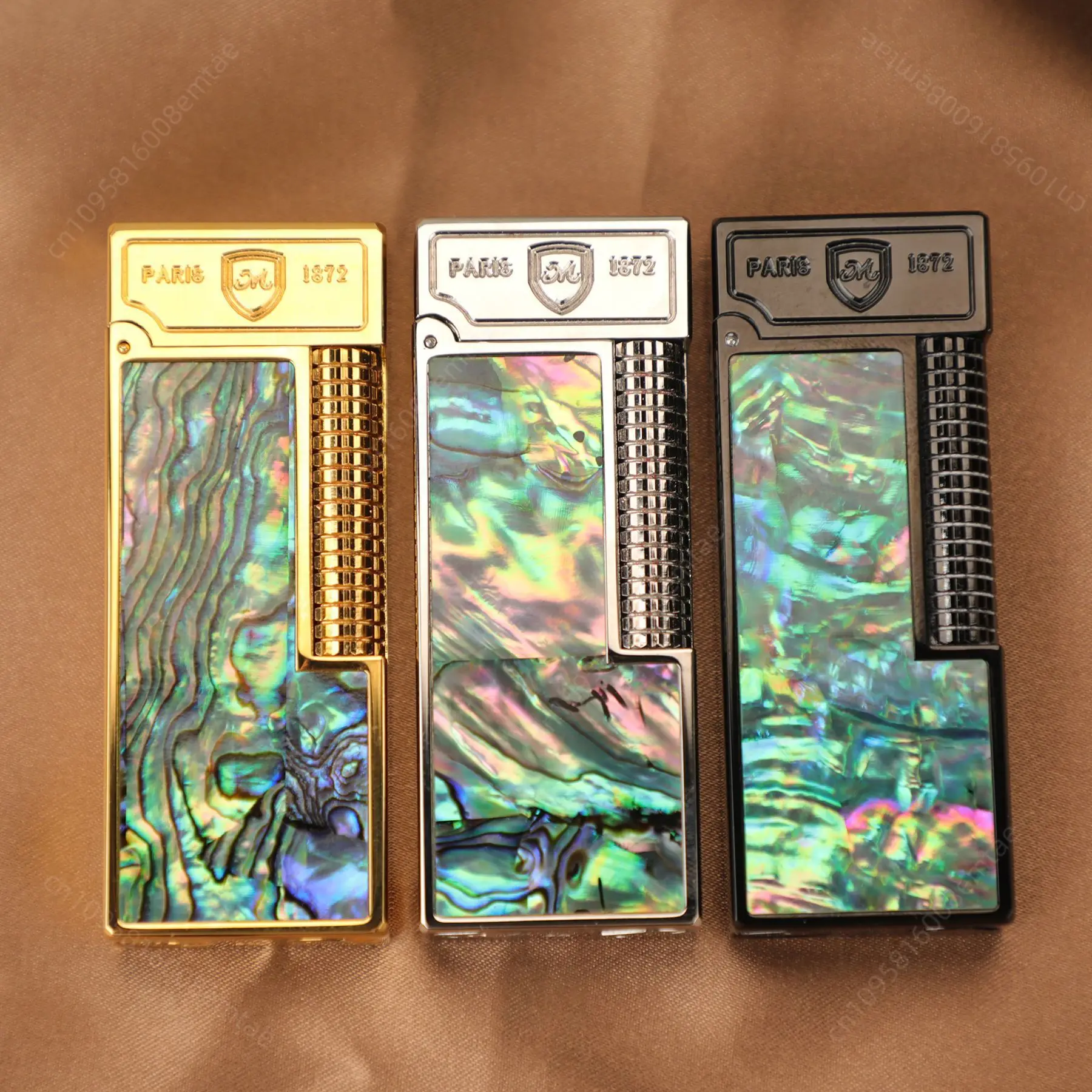 

New Natural Color Shell Gas Lighter, Classic Side Slip Ignition Lighter, Cigarette Accessories, Men's Gift