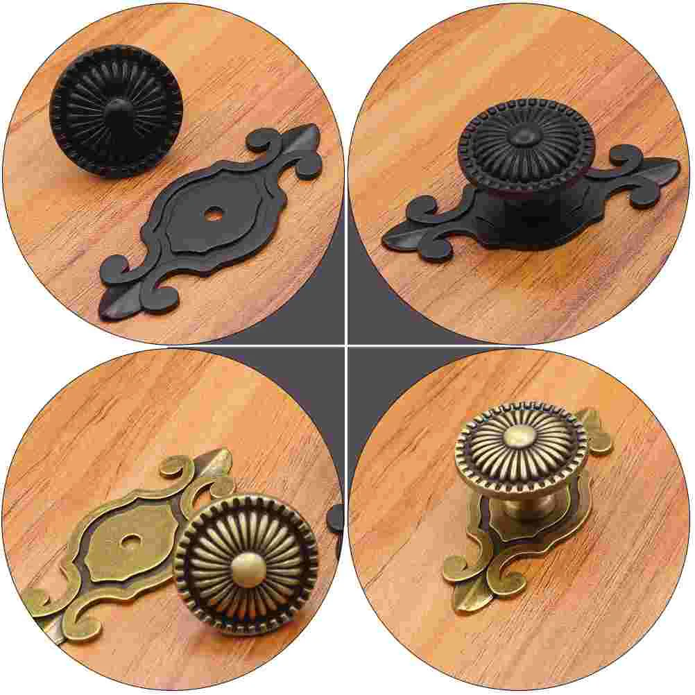 2 maniglie per porte, pomelli per cassetti per la casa, accessori per mobili rotondi, vintage neri