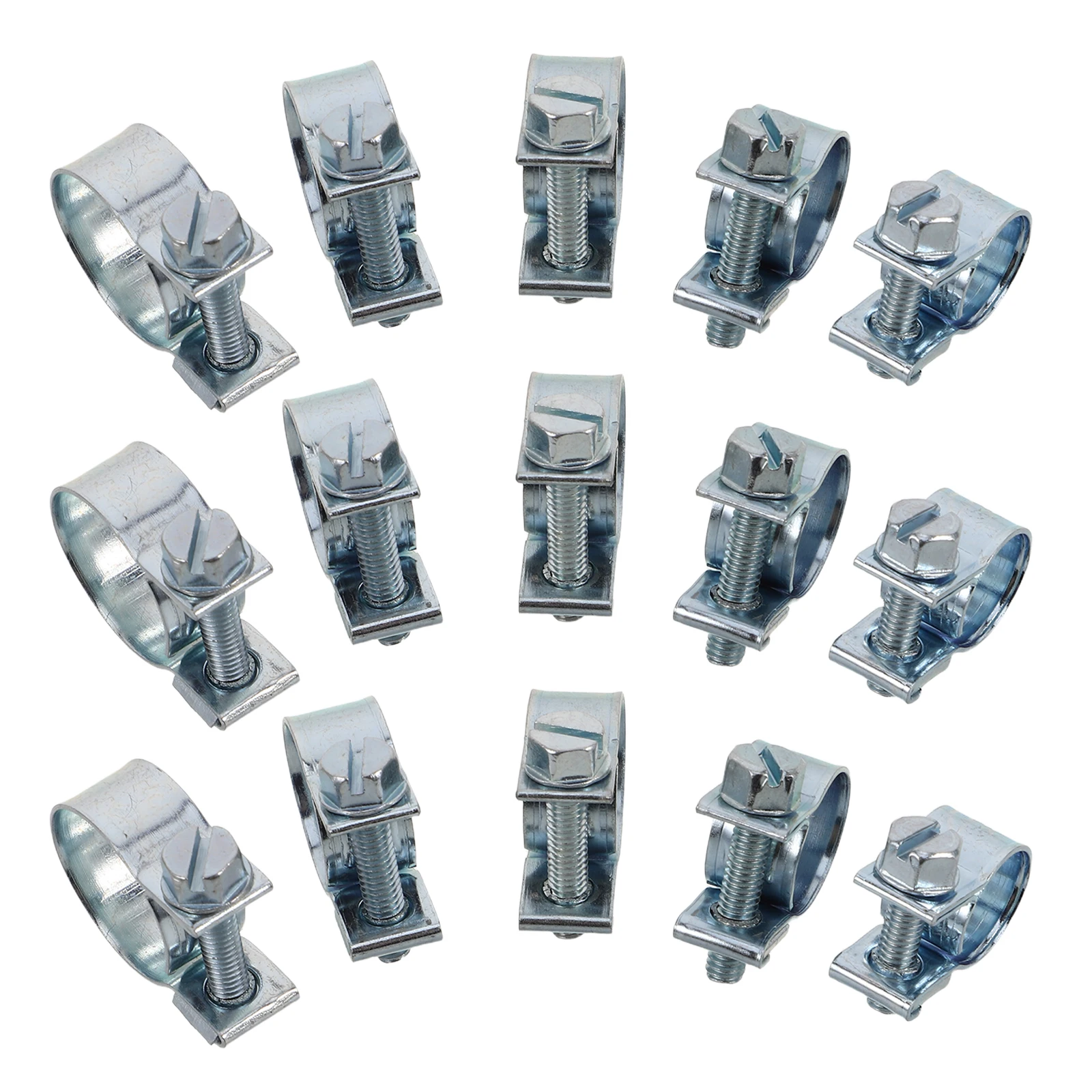 

50pcs Galvanized Double-ear Clamps Heavy Duty Hose Pipe Tube Clamp Fasteners for Various Applications Compatibility