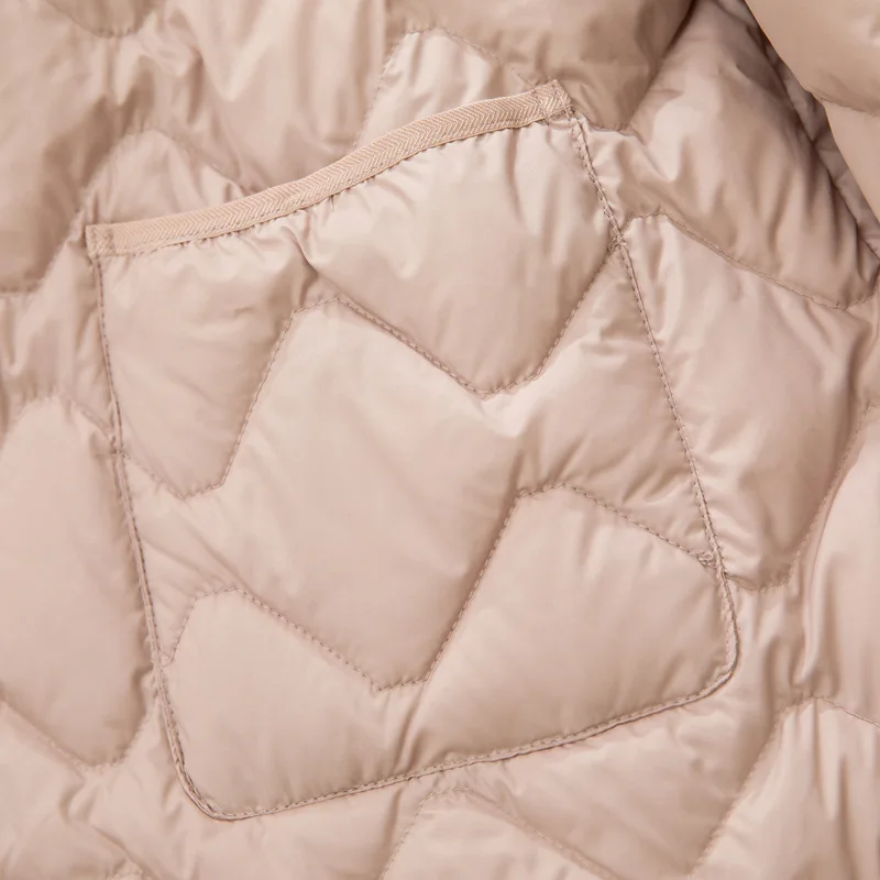 Imagem -06 - Outono Inverno Luz Fina Pato Branco para Baixo Jaqueta Parkas Mulher Quente Single-breasted para Baixo Cabolsa Feminino Solto Bigsize Puffer Outwears