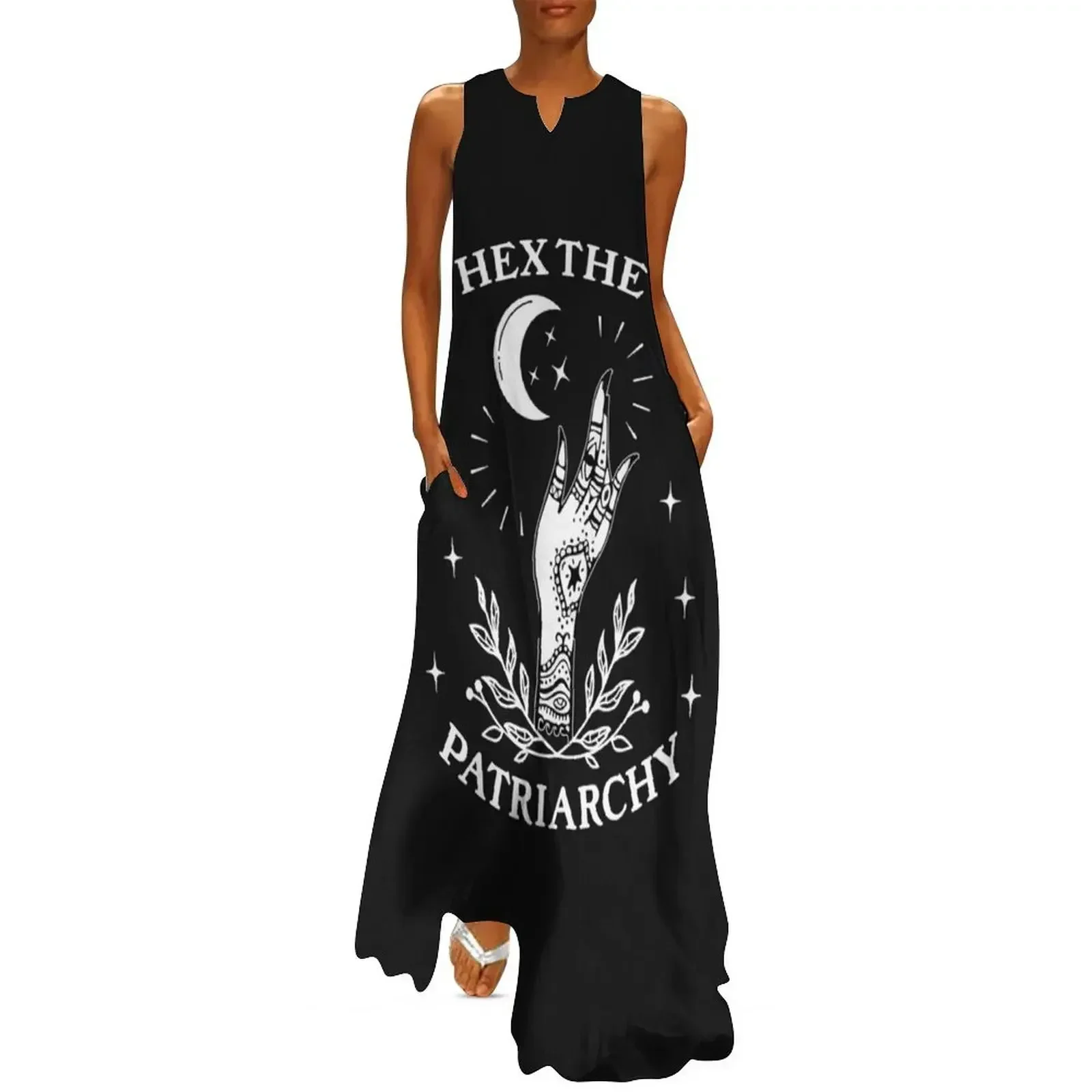 

Feminist Witch, Smash The Patriarchy, Hex The Patriarchy Long Dress Women's clothing Dress