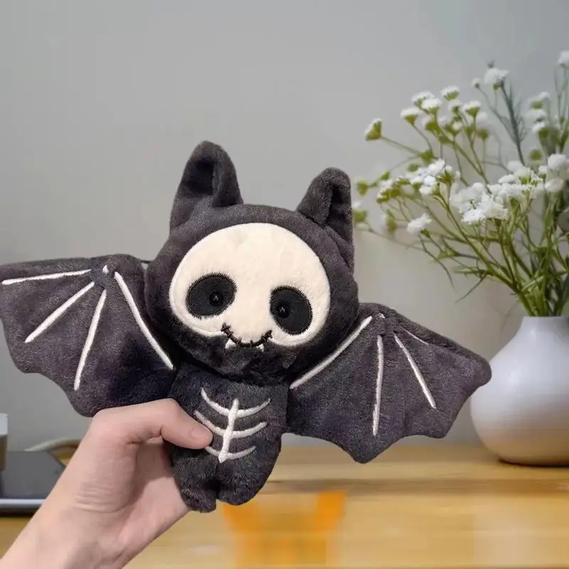 かわいいぬいぐるみスカルバットキーホルダー漫画ぬいぐるみおもちゃバッグペンダントバックパック吊り下げ装飾ハロウィンギフト