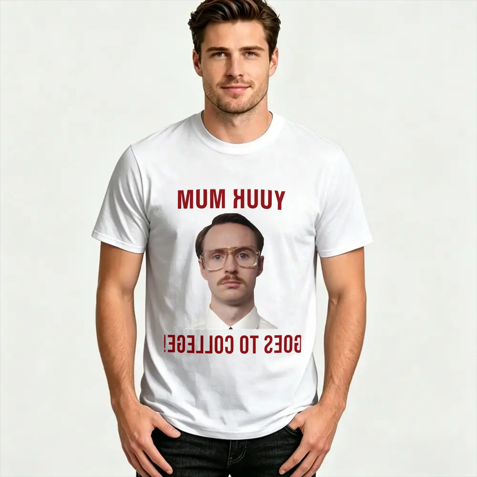 Napolean Dynamite Kip Your Mom Goes To College    Men Women T Shirt  Tees Crew Neck T-Shirt Pure Cotton Plus Size Clothes