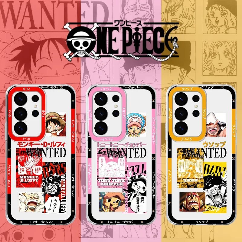 One P-Piece Cartoon Soft Silicone Phone Case for Samsung Galaxy S26 Ultra S25 Edge S24 S22 S21 S23 FE Plus A57 A37 A07 A17 5G