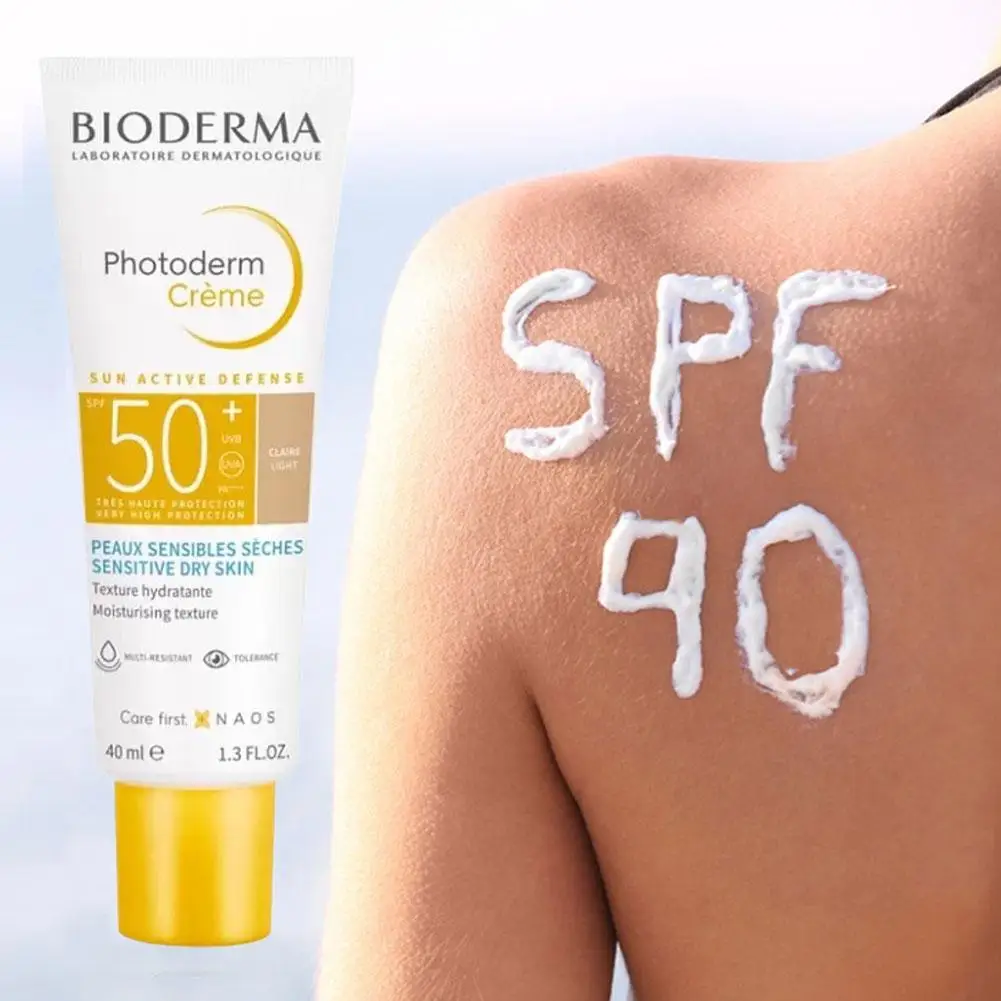 Bioderma Crema solar refrescante y liviana SPF 50+ protector solar de alta potencia resistente a daños UV para todo tipo de piel 40 g