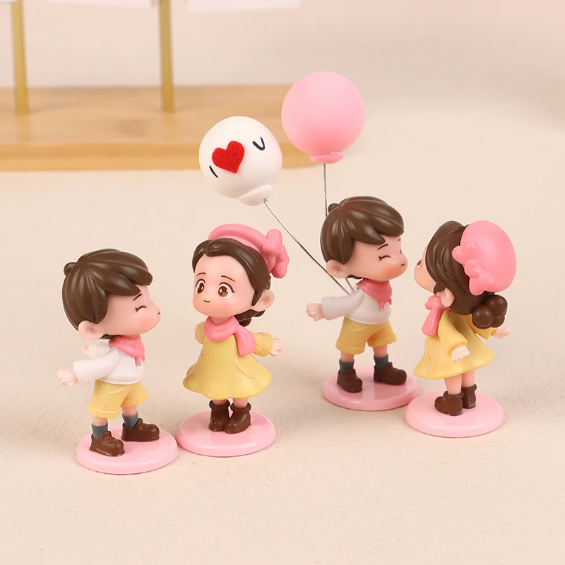 

Cute Cartoon Couples Figure Car Decoration Ornament Figure Figurines Auto Interior Dashboard Accessory For Girls Gifts