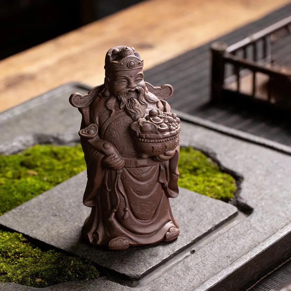 

Lucky Fortune Figurine Silicone Mold Plaster Cement Epoxy Resin DIY Chinese God of Wealth Home Desk Decor Gift