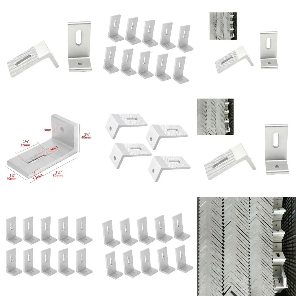  10Pcs Solar Panel Mounting Brackets L Foot Solar Mount for Roof Installation