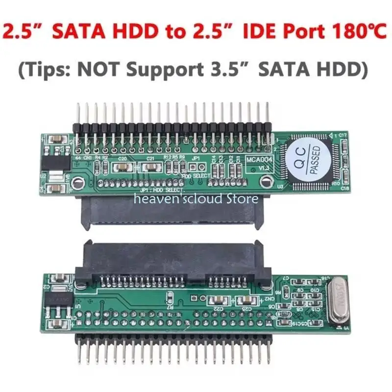 Y88B 2.5 to 2.5 IDE Converters Female to IDE Male Adapter with 44PIN Port 1.5Gbs Speed for Large Capacity Hard Disks