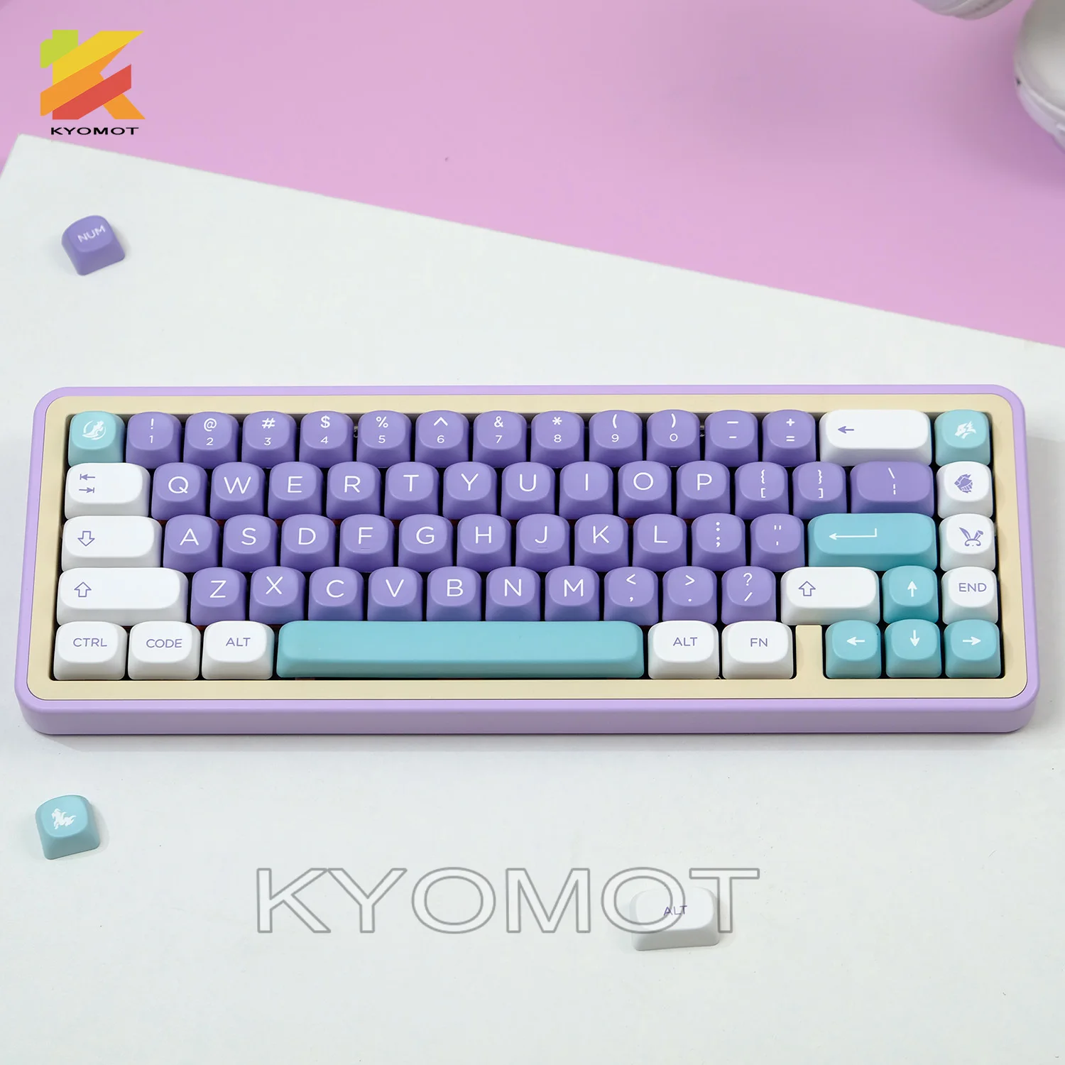 

KTOMOT 125 Keys Anime Riven Keycaps PBT XOA Profile Broken Sword Knight Keycap for Cherry MX Switch DIY Game Mechanical Keyboard