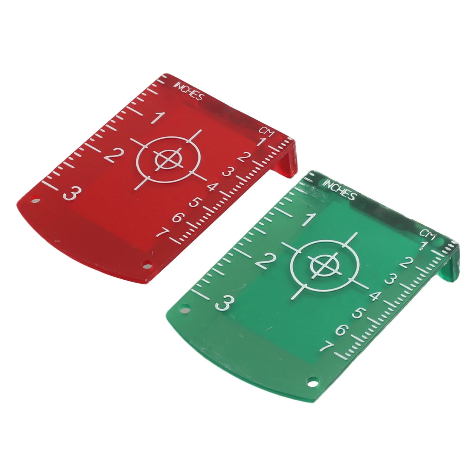 Accurate and Efficient Alignment with 2pcs Inch and Centimeter Printed Lase Target Plate for Red Lase Leveling