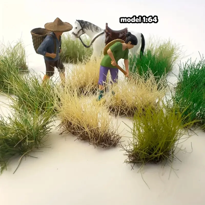 1/32-1/64 Scale Irregular Hand-Tear Grass ClustersRealistic Terrain Model Kit Faux Moss for HO N  3D Modeling Scenes Train