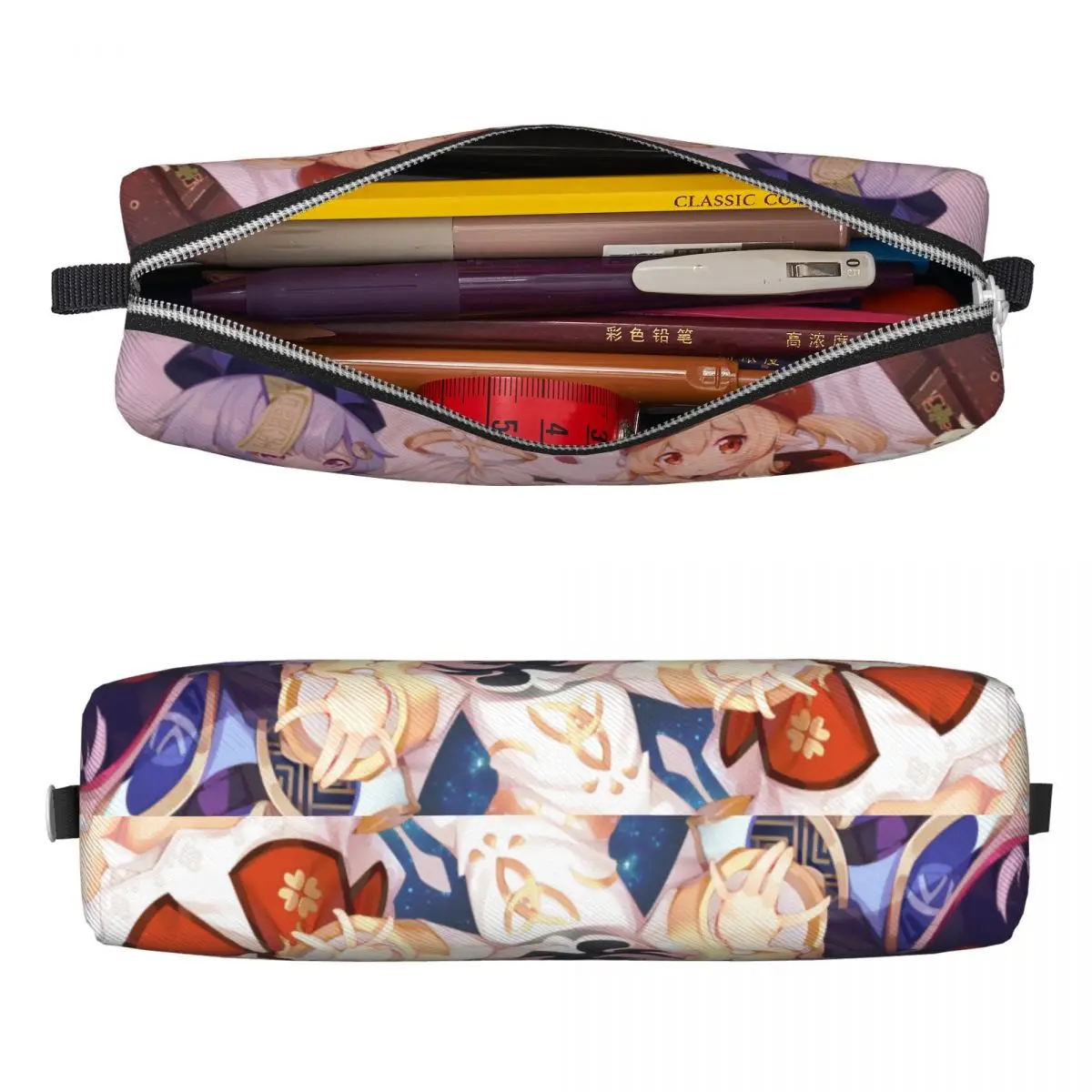 Klee Genshin Impact Qiqi Loli Paimon Pencil Cases Anime Girl Pencil Pouch Pen for Pencil Bags Students School Zipper Accessories