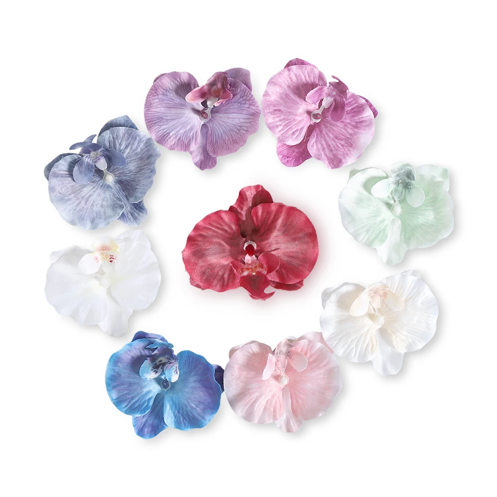 10 قطعة فراشة السحلية الزهور الاصطناعية رؤساء 8 سنتيمتر الزهور وهمية للمنزل ديكور الزفاف الديكور لوازم الحفلات هدية الإكسسوار #5