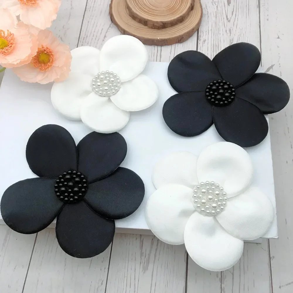 DIY 3D Beaded Applique Simplicity Flower Shape Cloth Stickers Detachable Imitation Pearl Beading Flower Clothing Accessories hw