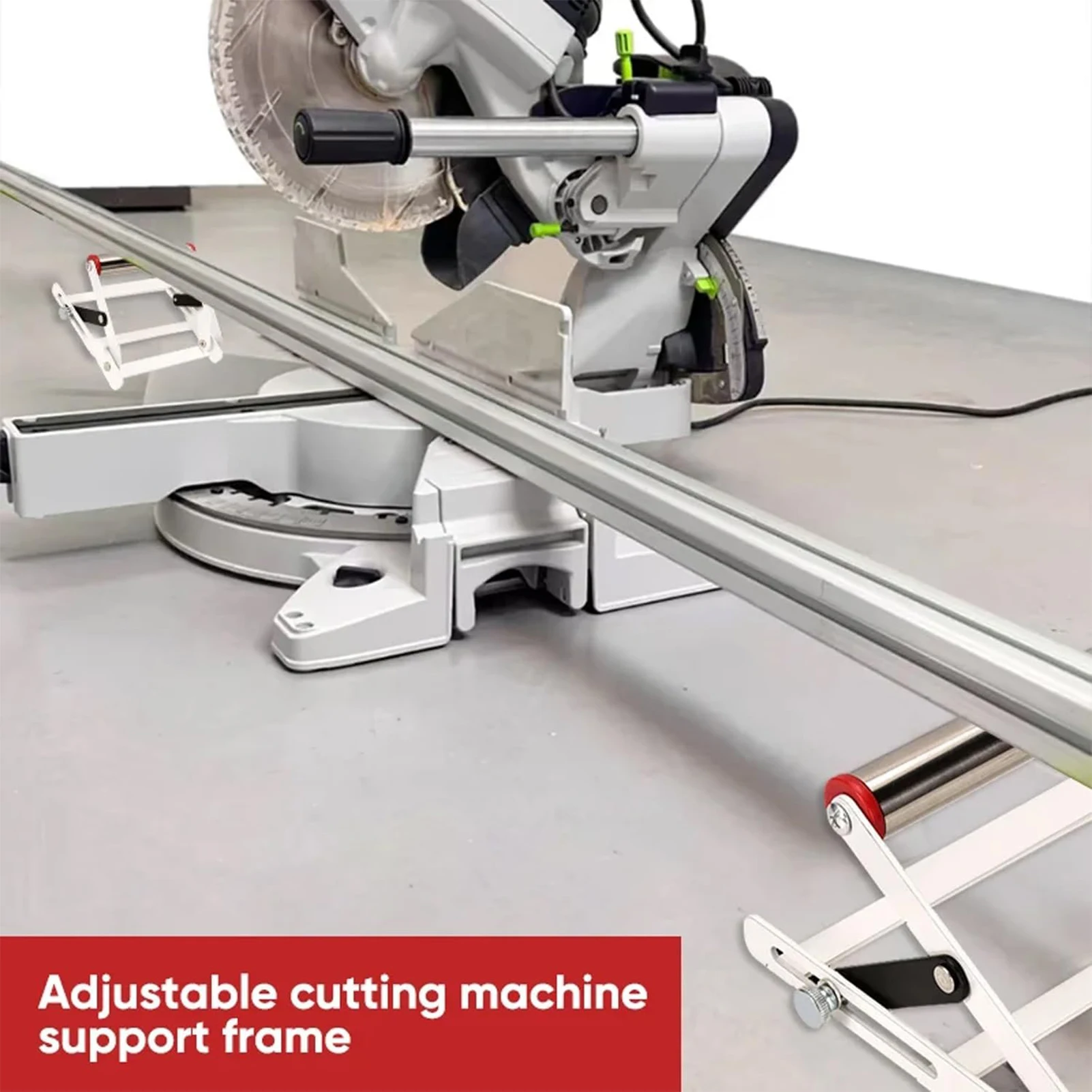 Cutting Machine Material Support Frame Foldable Metal Cutting Machine Stand Ideal for Workshops with Limited Space