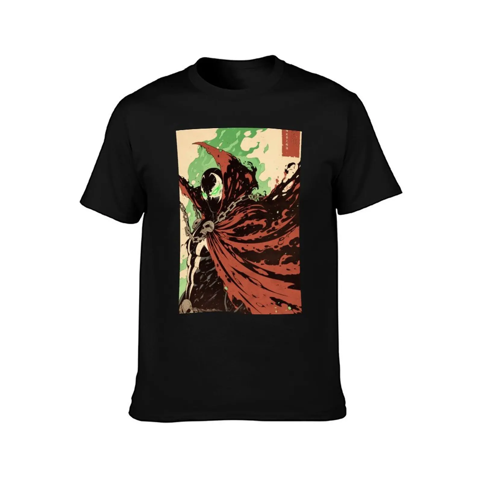 Hellish Spawn Antihero T-Shirt, Summer Casual Cotton Tee, Oversized Streetwear Tops, Vintage Graphic Print, Unisex Men Women