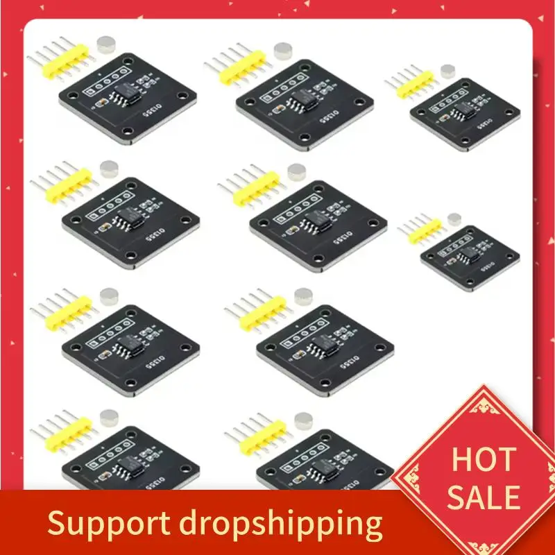 

B44C Высокоточный 14-битный модуль магнитного энкодера MT6701 Датчик измерения угла для Arduino Магнитная индукция 10 шт.