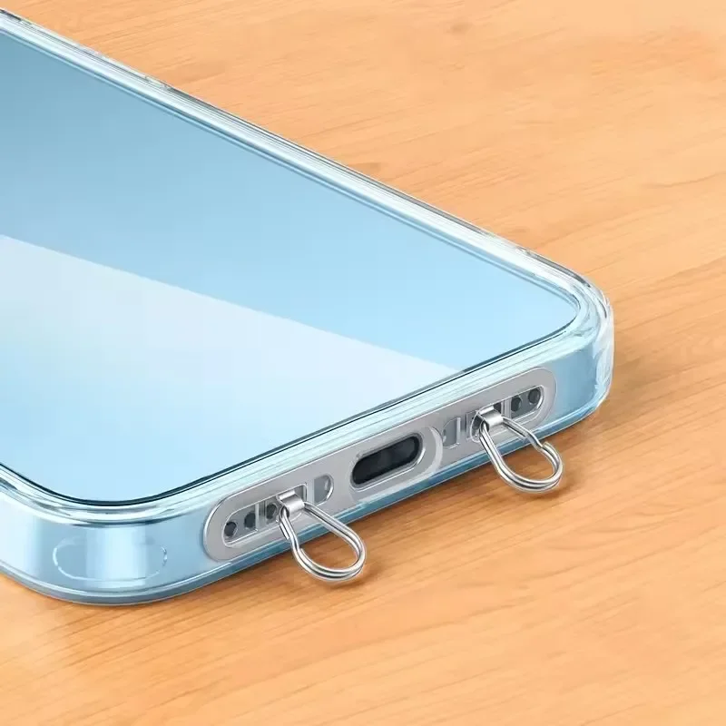 Nieuwe ultradunne metalen telefoonkoord pakking patch roestvrij staal stevige ophangkoord clips mobiele telefoon veiligheid connector accessoires
