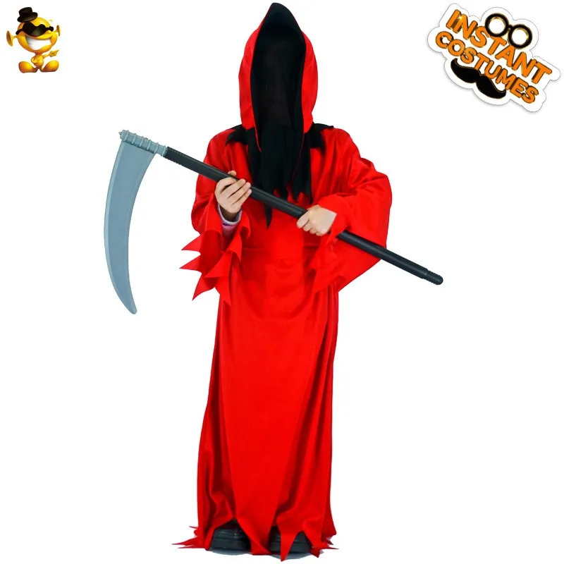 

Red Death Cosplay Costume for Boys loween Boy Death Outfit Children's Par Wear Traditional Chinese Stage Costume