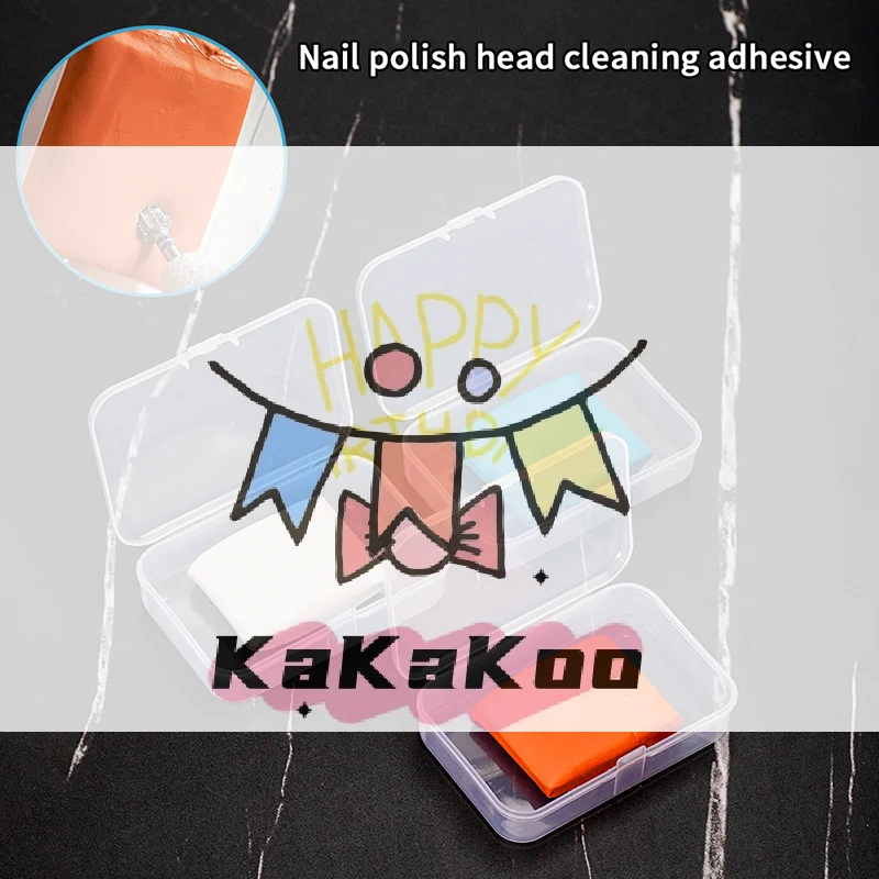 Electric Nail Drill Bits Cleaning Mud With Dustproof Box Portable Manicure Cutter Cleanser Dust Brush Clean Tools Quickly