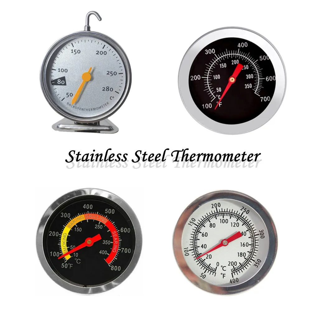 

New Stainless Steel Oven Thermometer Hang Or Stand Large Dial Baking BBQ Cooking Meat Food Temperature Measurement