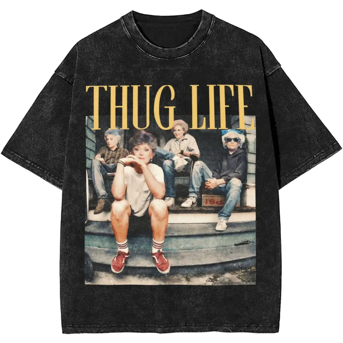 Summer Golden Girls Thug Life T Shirts Streetwear Hip Hop Fashion T-Shirts 80s TV Sitcom Stay Golden Squad Tee Shirt Men Women