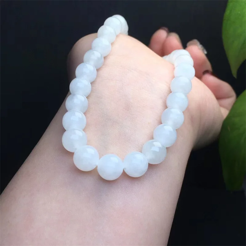 Natural White Hetian Jade Necklace Raw Gemstone Crystal Stone Necklace Healing Reiki Jewelry Decoration Gift 1pcs