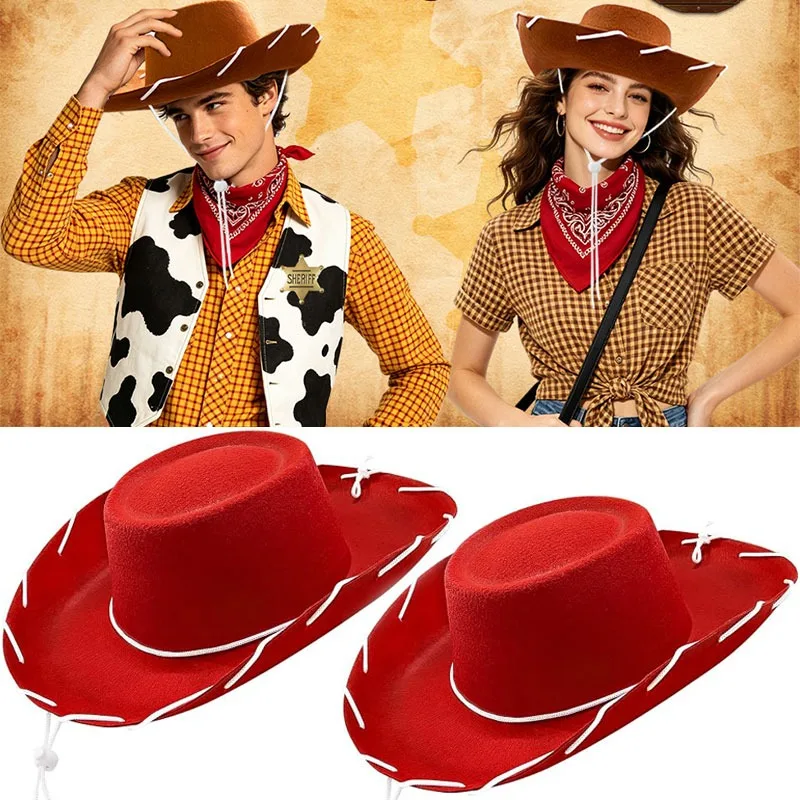 Cowboy Western Hats and Bandanas for Kids Costume Hat Accessories for Toddler Child Theme Birthday Party Halloween Costume Dress view 6
