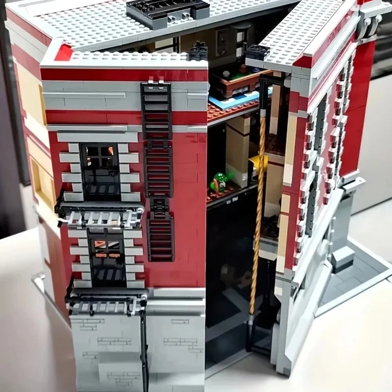 Ghostbusters Firehouse Headquarters Building Blocks, 4634Pcs Ghost Capture Fire Station Street View Bricks Model, Stress Relief view 3