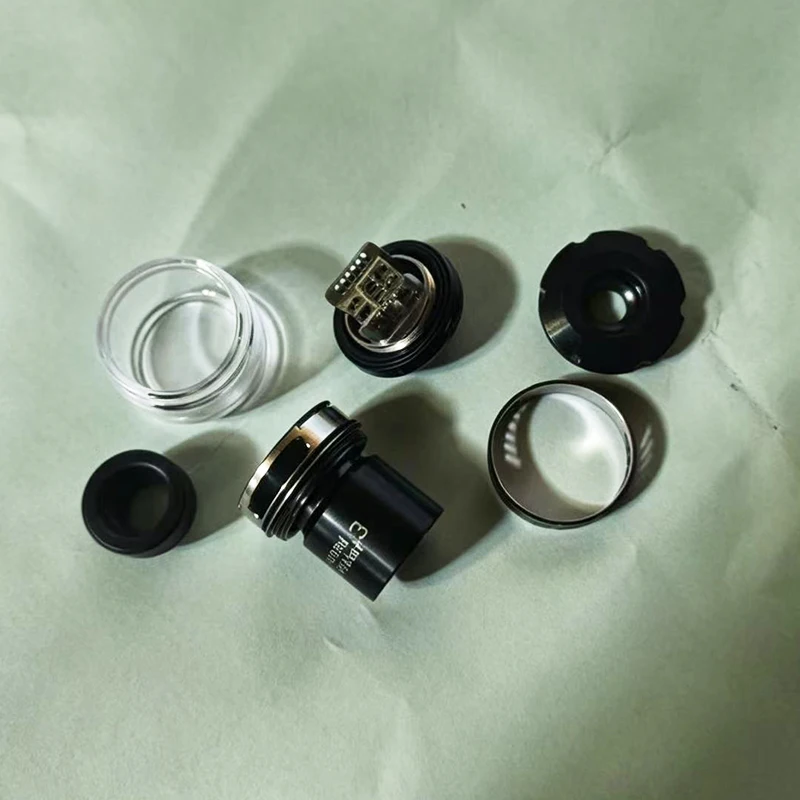 Dead Rabbit V3 RTA DIY Atomizer 3.5ml/5.5ml 25mm 810 Drip Tip Çift Bobinli Üstten Doldurma Hava Akışı Dekoratif Yedek Parçalarla