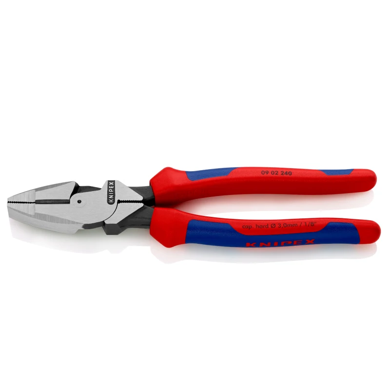 KNIPEX 09 02 240 American Style Wire Pliers Dual Color Dual Material Polishing Treatment Cutting Tools Simple Operation