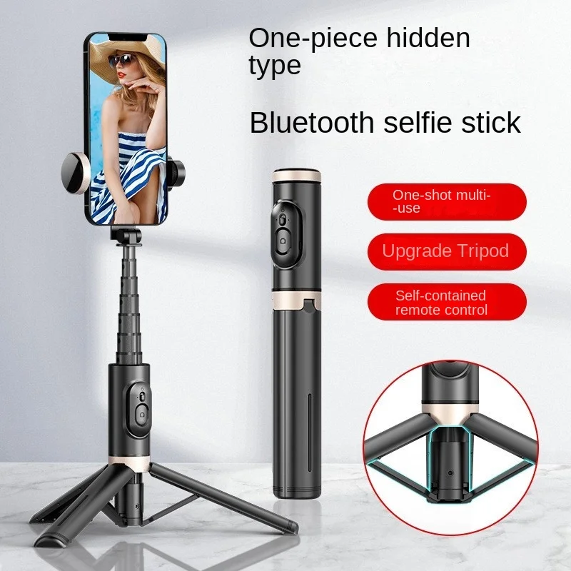 3C Founder Mobile Bluetooth Selfie Stick Hidden Integrated Multifunctional Rotating Light Live Broadcast With Built-in Tripod