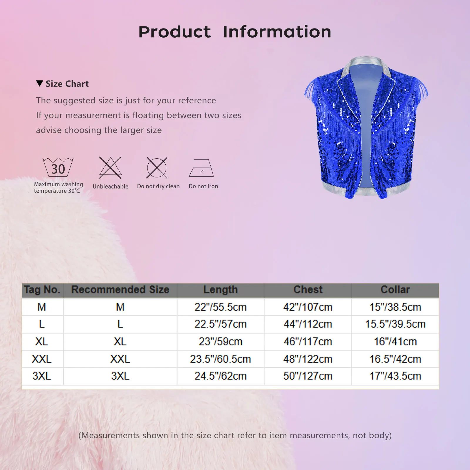 Men Sparkly Allover Sequin Vest for Tango Hip Hop Jazz Dance Lapel Sleeveless Tassel Open Metallic Tank Top Performance Costumes