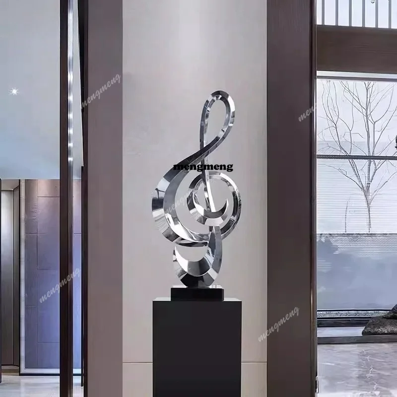 

Stainless Steel treble symbol Hotel Model Room, Living Room, Art Sculpture, Floor, Corridor, Modern, Simple Decoration