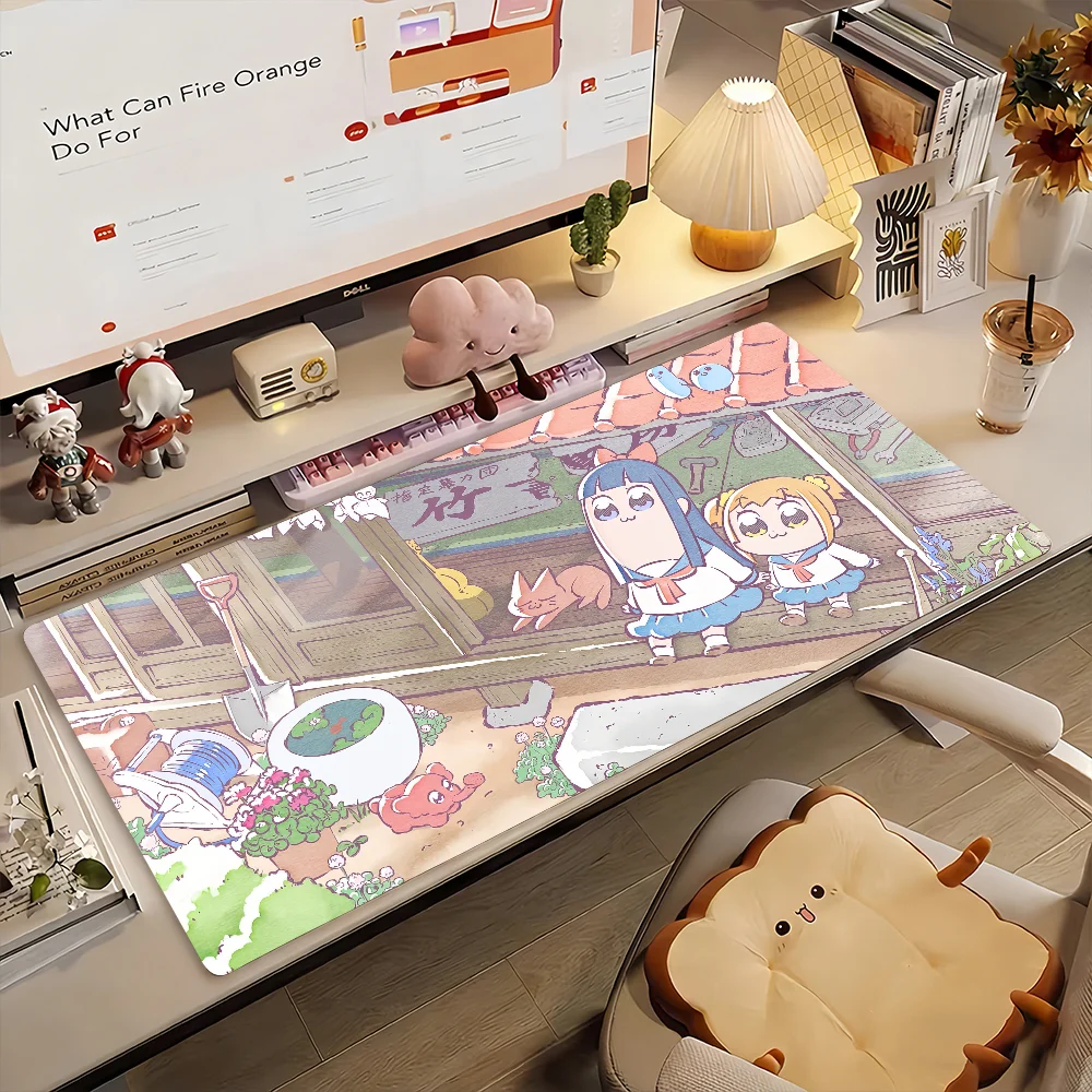Anime P-Pop Team E-EpicS Mauspad, rutschfeste Gummi-Gamer-Balance-Computermatte, Dekoration, Schreibtischunterlage, Laptop, Büro, groß