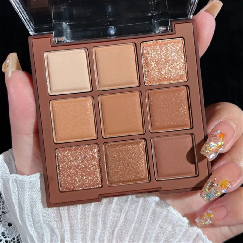 Chocolade Oogschaduwpalet Matte Parelwitte Glitter Oogschaduw Palet Langdurige Glans Oogpigmenten Koreaanse Make-Up Cosmetica