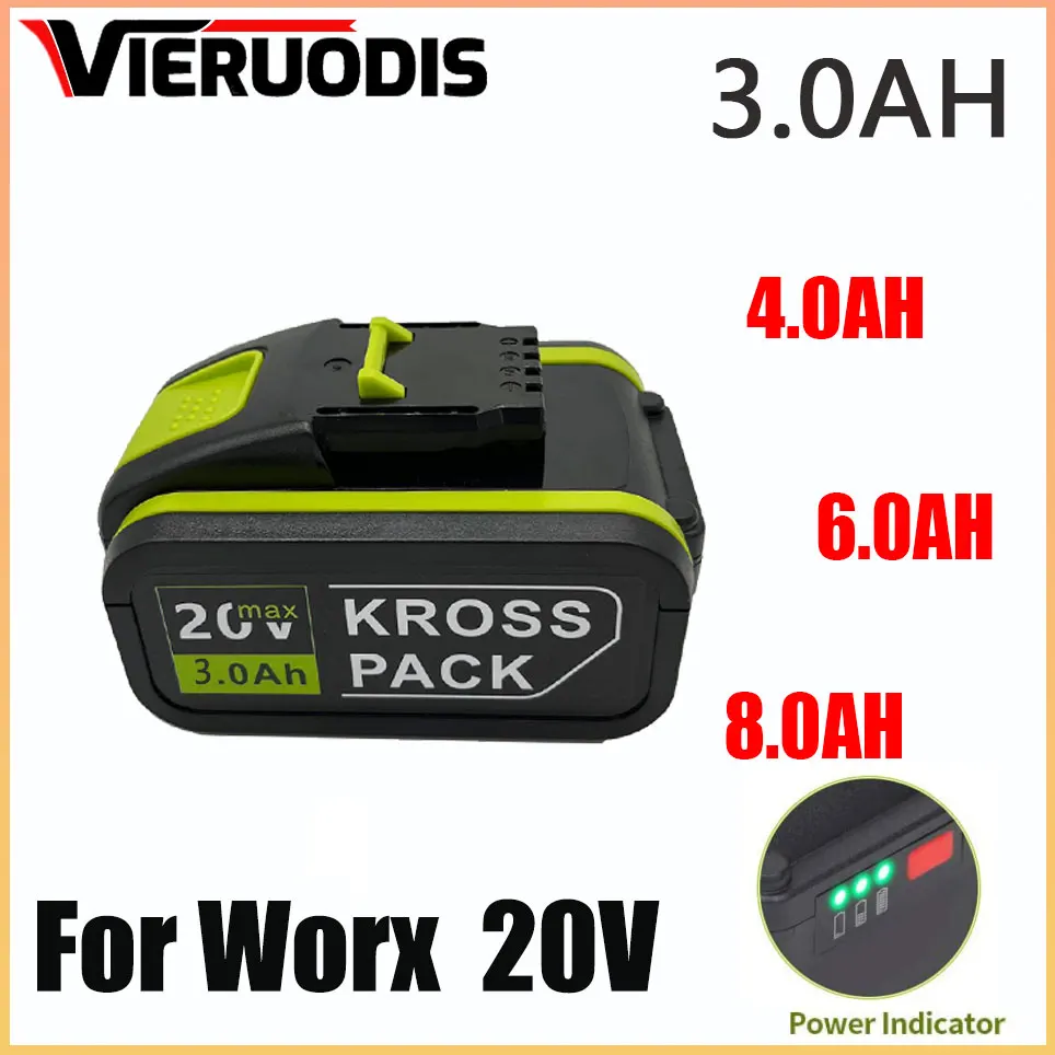 

6000mAh 5.0Ah Original Worx 20V Battery Li-ion Battery WA3553 WA3551 WA3572 WA3553 WX390 WA3551 WX176 WX178 WU268 D