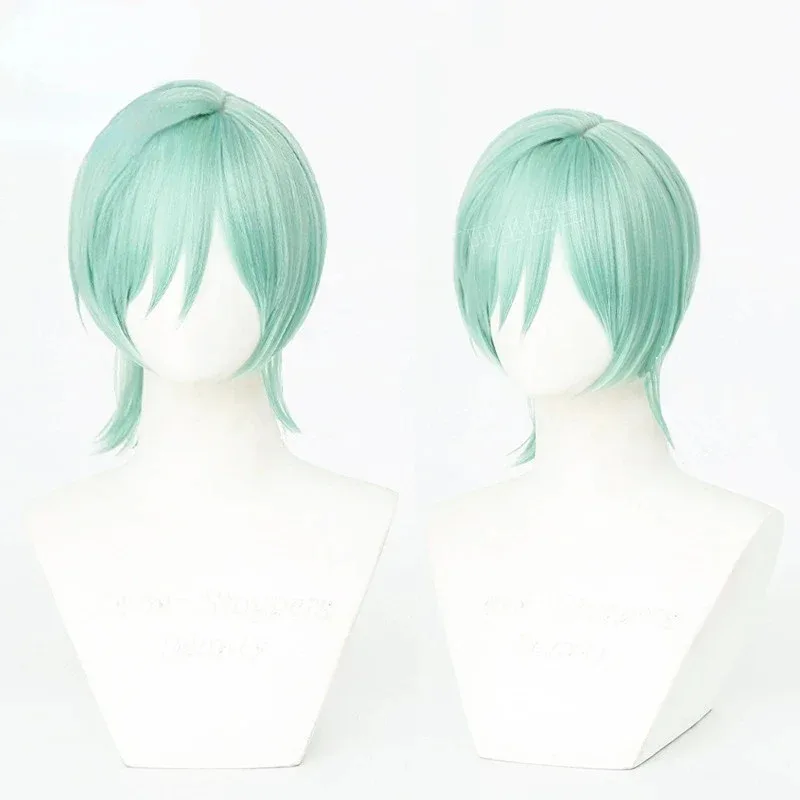 Ensemble Stars ALKALOID Kazehaya Tatsumi Cosplay Short Light Green Heat Resistant Synthetic Hair Wig Cap Halloween Party NM33