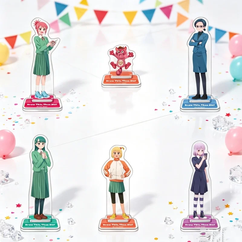 Anime 15cm Draw This, Then Die! Acrylic standing sign Keychain Kaede Kuroki Tabletop Decorations Decor Gifts Room decorative