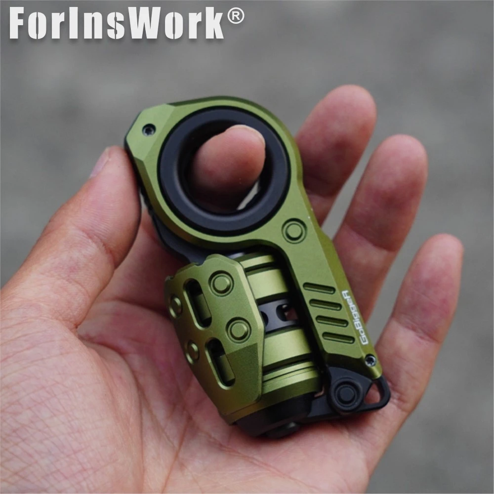

Gobigger & 9 HAND Army Green Aluminum Sinian [Youth Edition] Push Slider Multi-functional Composite Toys EDC Slider Fidget Toy