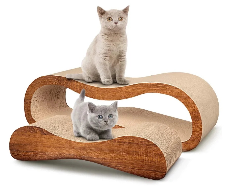 Large Corrugated Corrugated Cardboard Scratch Board Cat Scratching Post Durable Board Pads Prevents Furniture Damage