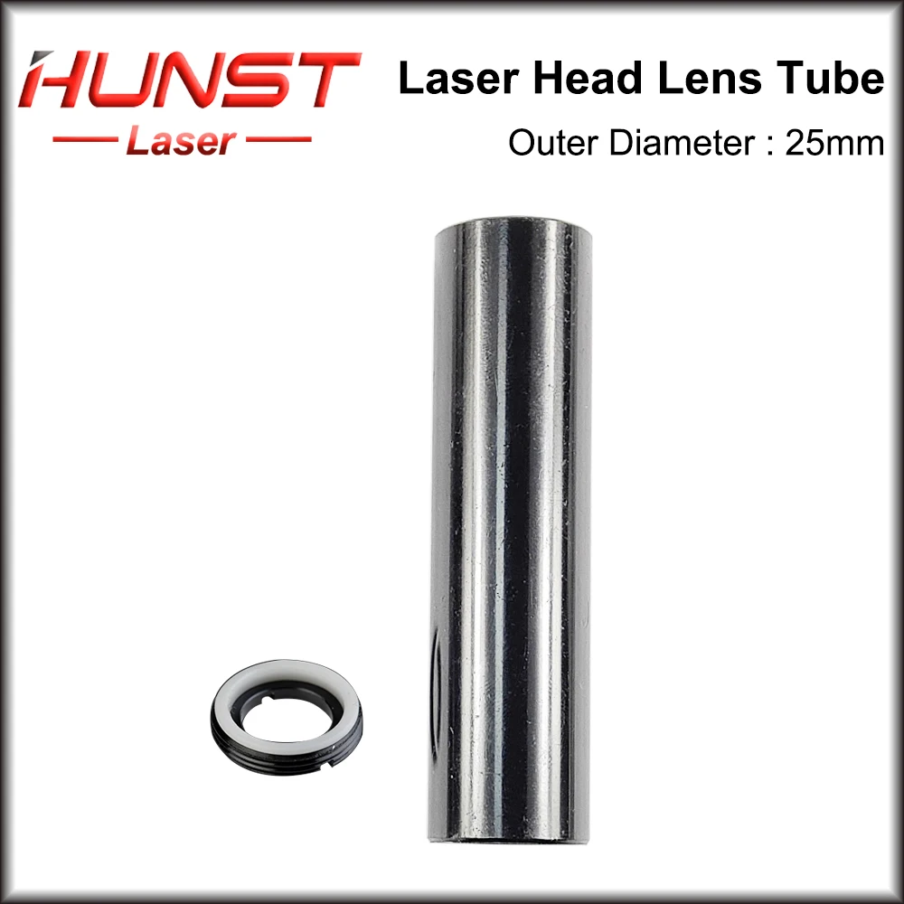 Hunst CO2 Laser Lens Buis Od 25Mm Id 21Mm Voor Lens Dia.20mm F50.8/63.5/101.6Mm dubbele Kop Tanden Voor CO2 Laser Cutter