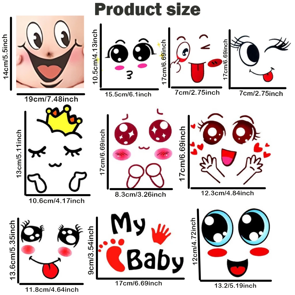 10Pcs Pregnancy Belly Stickers, Maternity Fun Expression Decals, Novelty Pregnant Woman Photo Props, Memorable Keepsakes