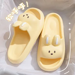 2024 summer New Women's Cute Rabbit Slippers Comfort cheap leisure Home Slippers Bathroom Sandals